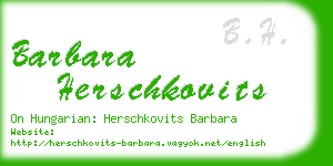 barbara herschkovits business card